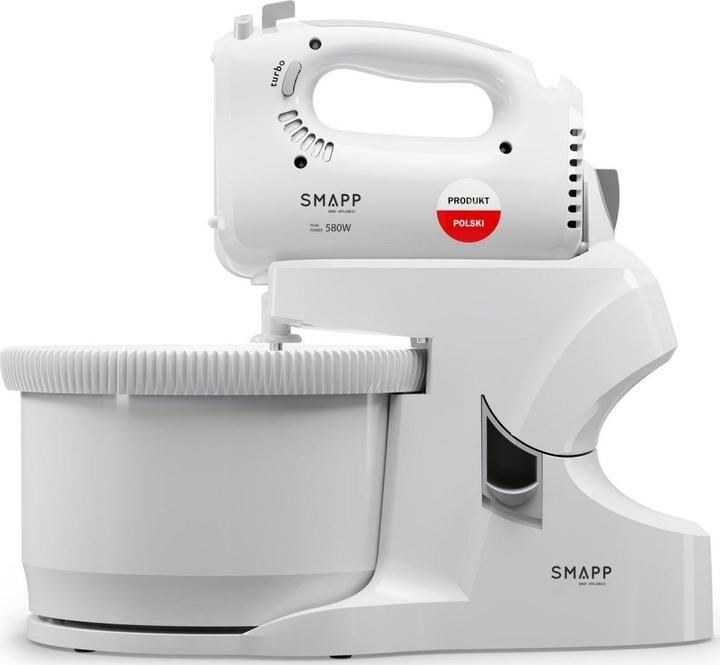 Actual product image Smapp Hand Mixer Blender with Bowl 451.66 2 Bowls White Safe Shopping with Home Delivery (580 W)