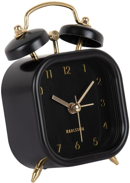 Actual product image Karlsson Classic alarm clock Metallic Glam square Black