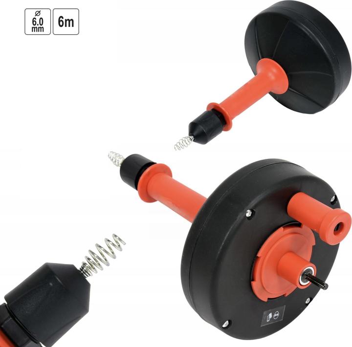 Produktbild Yato spirale abfluss rohrreinigung Länge 6 Meter Ø 0.6 cm|rohrreiniger abflussreiniger, Drainagescha (1 Stk.)