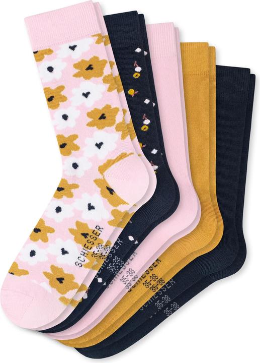 Image du produit Schiesser Pack de 5 chaussettes enfants filles Flowers (Pack de 5, 39 - 42)