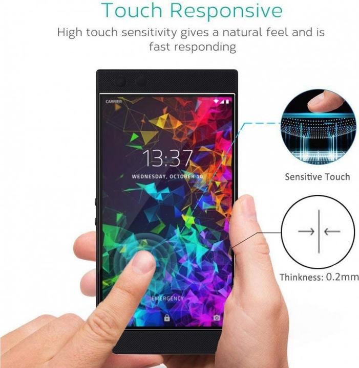 Produktbild Screenguard Razer Phone 2 Panzerglas Schutzfolie Case Friendly Design (1 Stück, Razer Phone 2)