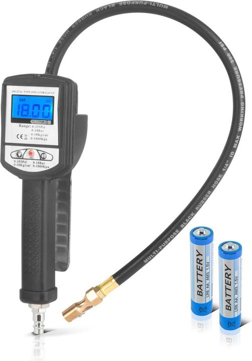 Immagine prodotto Stahlwerk Pistola digitale per gonfiaggio pneumatici ad aria compressa DRP-18 ST Campo di misura 0-18 bar