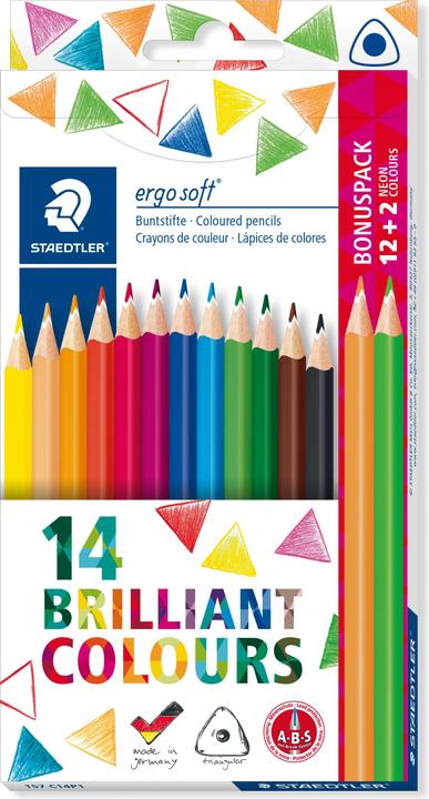 Produktbild Staedtler Buntstift ergosoft neon 14ST (Mehrfarbig, 14 x)