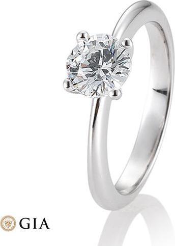 Actual product image Breuning 4 prong set 0.80-1.50 ct. (53, 750/18 K Gold)