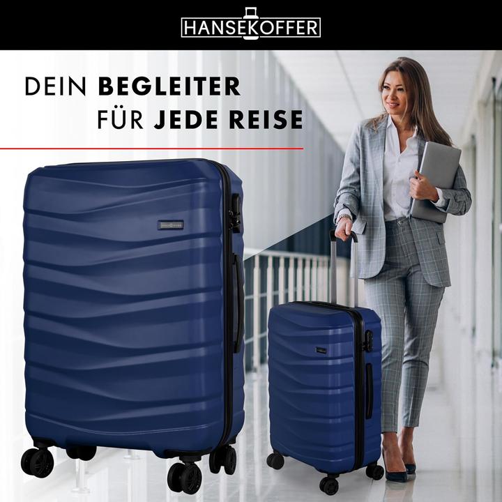 Produktbild Hansekoffer Hartschalenkoffer mit Rollen und Zahlenschloss (70 l, M (50 - 90l))