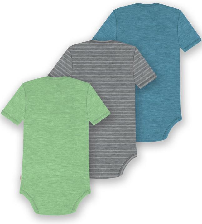 Image du produit Normani Lot de 3 body bébé mérinos manches courtes "Tauranga" - 9299 (74)