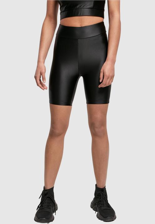 Immagine prodotto Urban Classics Pantaloncini da ciclista donna a vita alta in metallo lucido (5XL)