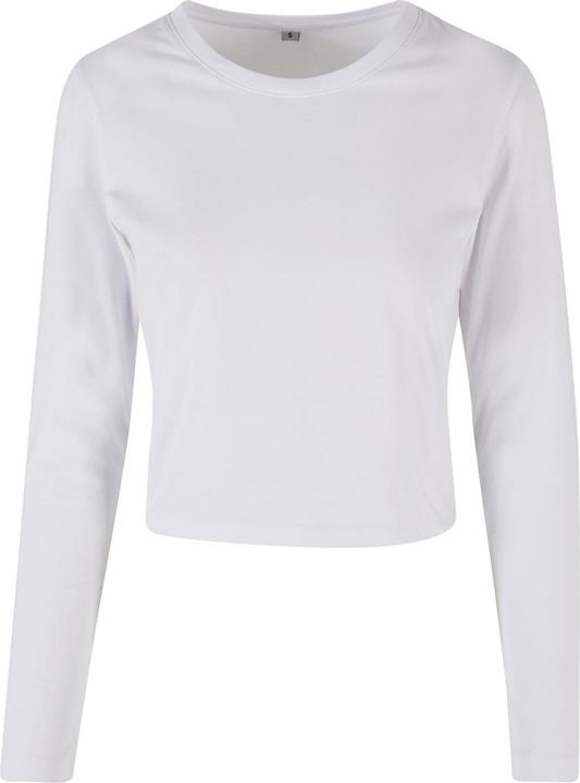 Actual product image Build Your Brand Womens/Ladies Long-Sleeved Crop Top (M)