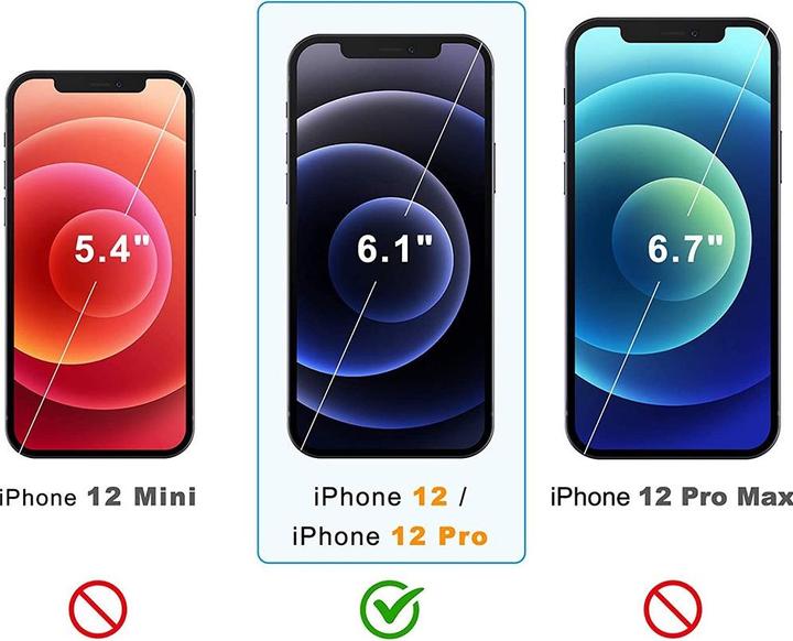 Produktbild Apfelkiste - Panzer Glas Displayschutzfolie mit Montagerahmen (2er Set) (2 Stück, Apple iPhone 12, Apple iPhone 12 Pro)