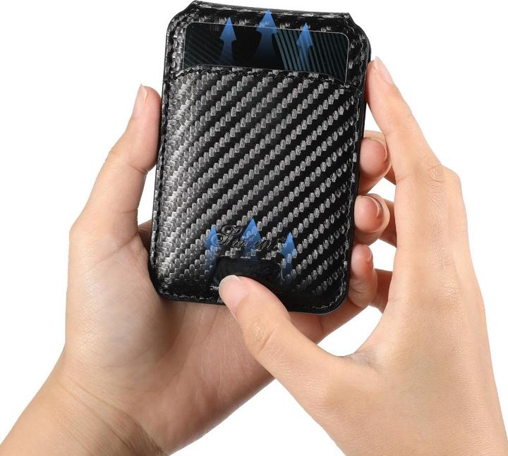 Produktbild Ueli Express Magnetische Carbon Optik Hülle mit abnehmbarem Kartenhalter (Apple iPhone 16 Pro)