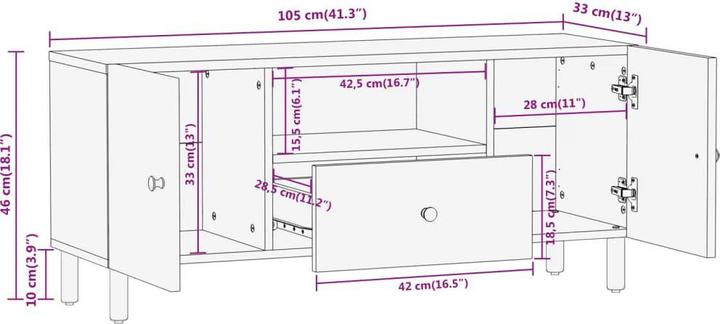 Produktbild VidaXL Janosch (105 x 33 x 46 cm)