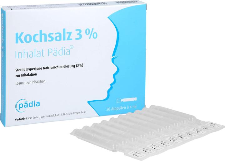 Actual product image Pädia Kochsalz 3% Inhalat Paedia, 20 St IHA