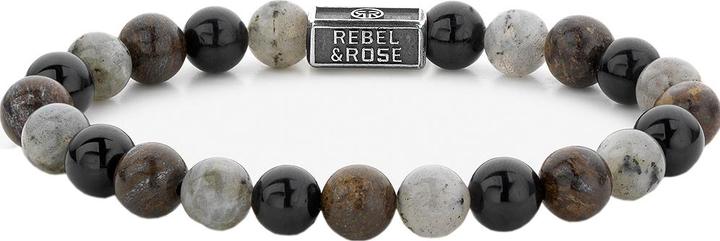 Image du produit Rebel & Rose Mix Brown 925 Bracelet (19 cm, Pierre précieuse, Labradorite, Tourmaline)