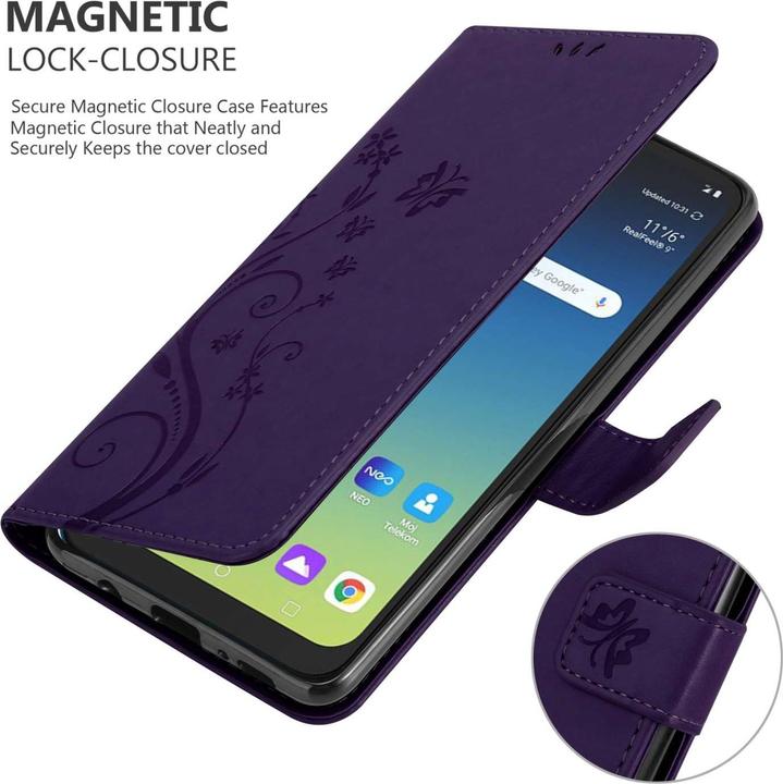 Produktbild Cadorabo Hülle für LG K40S mit Blumen Muster (Xiaomi Redmi K40s, LG K40s)
