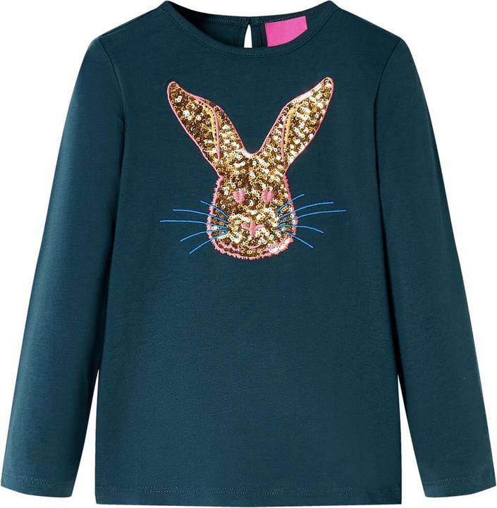 Produktbild VidaXL Kinder-Langarmshirt Dunkelgrün 92,Material: 95 % Baumwolle (92)