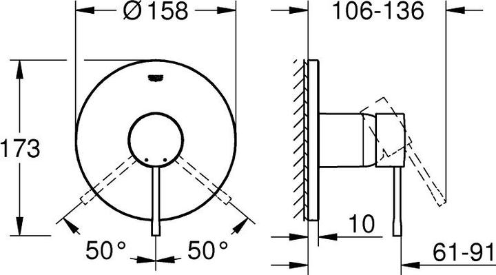 Actual product image Grohe Single-lever shower mixer ESSENCE FMS f Rapido SmartBox (35600) supersteel