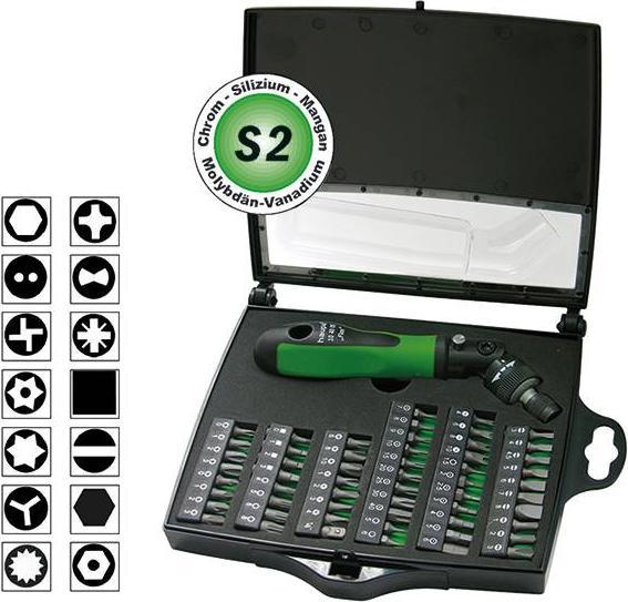 Actual product image Haupa Bit set 58pcs 4xPH 4xPZ 4xTX 4xTri 104006 (H 4)