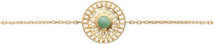 Actual product image Lara Gold plated BRACELET - 16+2 - GREEN AVENTURINE