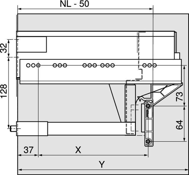 Actual product image Blum Steel back panel for waste pull-out TANDEMBOX antaro M, gray (1 pcs.)