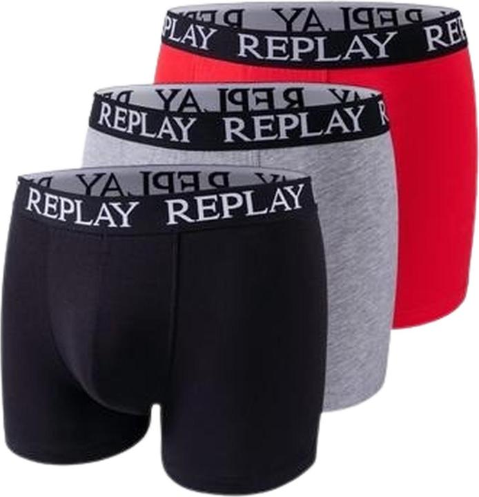 Replay Trunk BOXER Style 01/C Basic Cuff Logo im 3er Pack