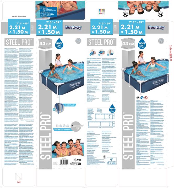Image du produit Bestway Piscine Steel Pro Frame (221 x 150 x 43 cm)