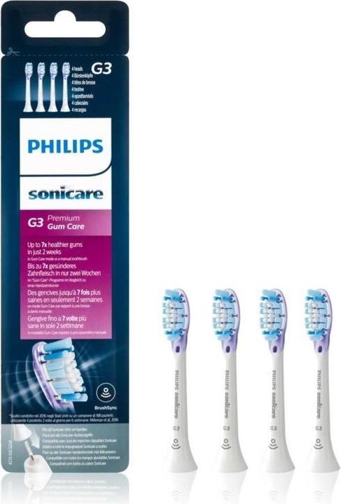 Actual product image Philips Sonicare Original slip-on brush Premium GumCare 4 pack (4 x)