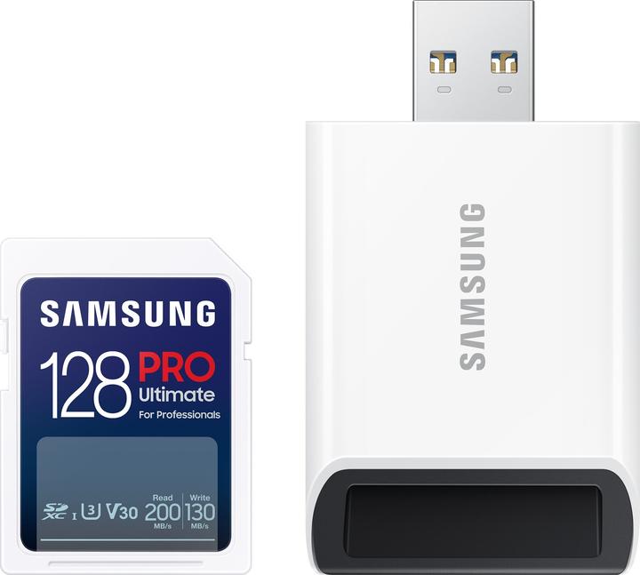 Immagine prodotto Samsung PRO Ultimate con lettore di schede USB (128 GB, SDXC, U3, UHS-I)