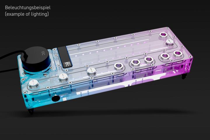 Produktbild Alphacool Core Distro Plate 360 Rechts mit VPP Pumpe