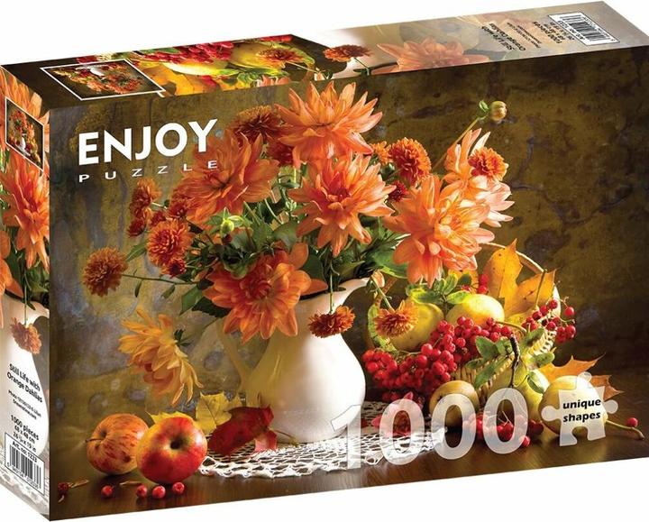 Produktbild Enjoy Puzzle ENJOY-1233 - Still Life with Orange Dahlias, Puzzle, 1000 Teile (1000 Teile)