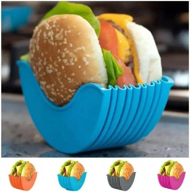 Produktbild MU Classic Hamburgerhalter aus Silikon 4er Set