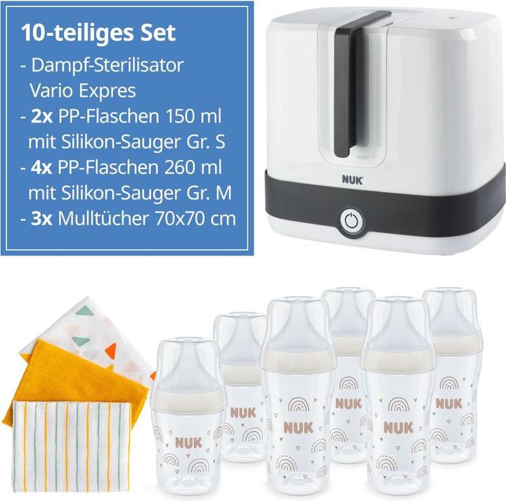 Produktbild NUK Sterilisatoren & Vaporisatoren Premium Starter-Set 10-tlg. - Dampfsterilisator