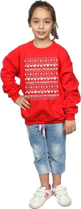 Immagine prodotto Disney Mickey And Minnie Christmas Fair Isle Felpa Ragazze (152, 158)