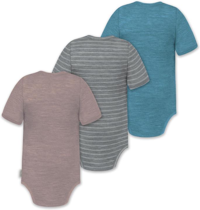 Actual product image Normani Set of 3 baby merino short-sleeved body "Tihoi" - 9319 (86)