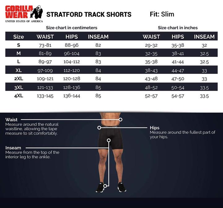 Image du produit Gorilla Wear Short de piste Stratford Noir (M)