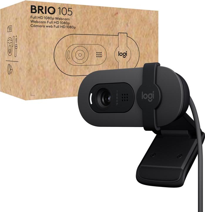Produktbild Logitech Brio 105 Full HD 1080p Webcam - GRAPHITE - B2B (2 Mpx)