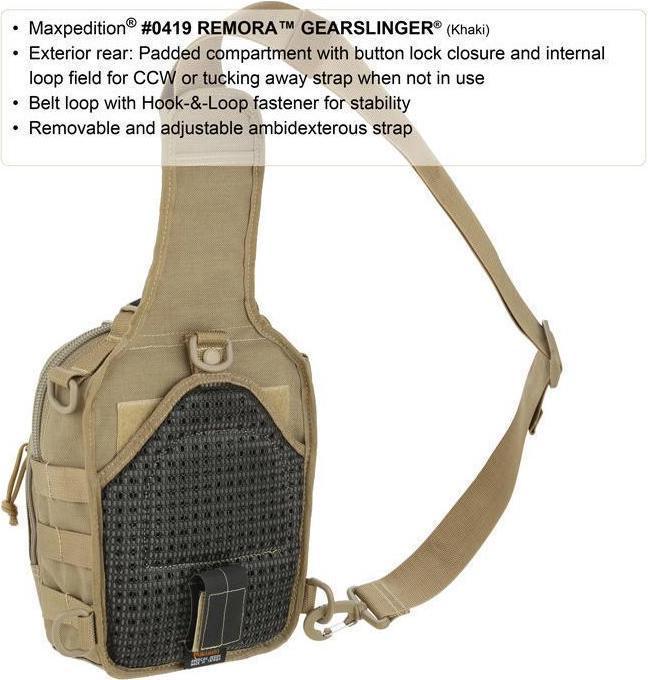 Actual product image Maxpedition Remora Gearslinger 5.2L