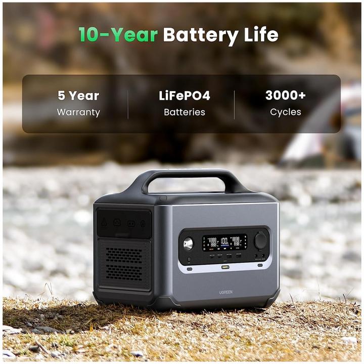 Productafbeelding Ugreen PowerRoam GS1200 draagbare energiecentrale grijs 1200W (1024Wh) (1024 Wh, 12 kg)