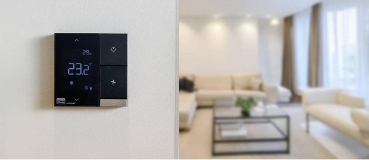 Actual product image Shelly LinkedGo Smart HVAC thermostat
