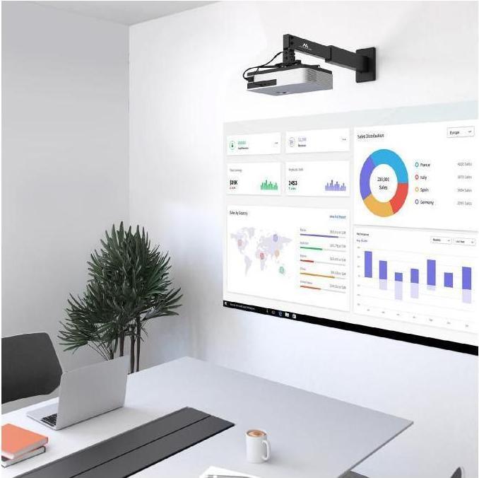 Produktbild Maclean TV MC-945 Wandhalterung für Short-Throw-Beamerhalterung 360° drehbar 15 kg (Wand)