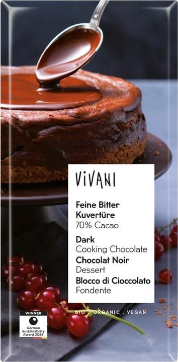 Produktbild Vivani Feine Bitter Kuvertüre 70% Cacao Bio (200 g)
