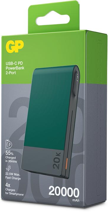 Actual product image GP Batteries GP M2 Series PowerBank (20000 mAh, 22.50 W, 22.50 Wh)