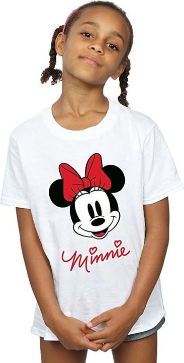Actual product image Disney Girls Minnie Mouse Face Cotton T-Shirt (140, 146)