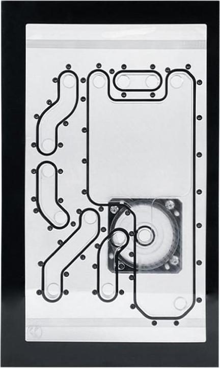 Productafbeelding Stealkey Customs Lian Li O11D Mini Front MK2 D5 Distroplate - Acryl - Zwart