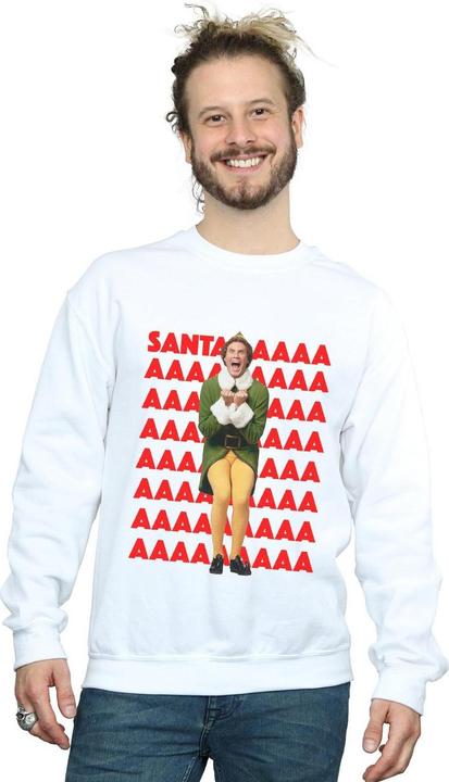 Actual product image Elf Mens Buddy Santa Scream Sweatshirt (XL)