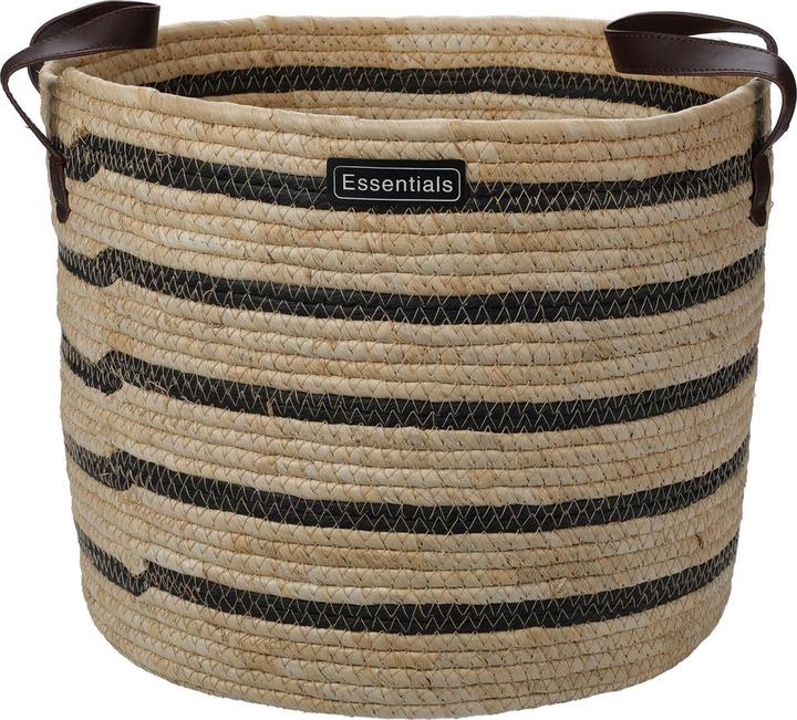 Produktbild Natura Punto Aufbewahrungskörbe aus Leder und Maisgeflecht, 3er Set (3 x)