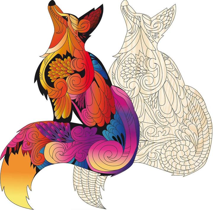 Produktbild Philos Artefakt Holzpuzzle 2 in 1 Fuchs (143 Teile)