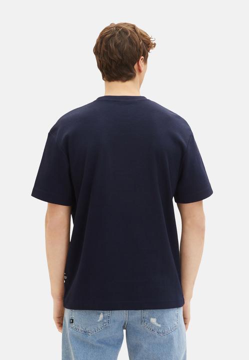 Actual product image Tom Tailor T-Shirt Kurzarmshirt structured mit Brusttasche (S)