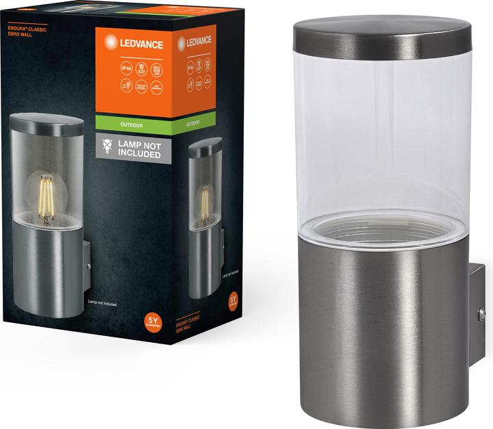 Image du produit Ledvance Endura Classic Ebro Wall E27 Acier inoxydable (E27, IP44)
