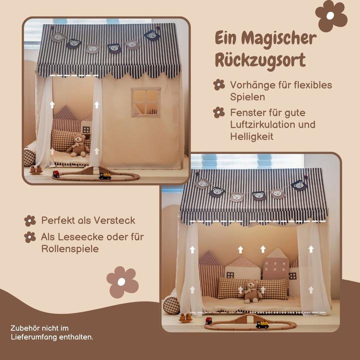Image du produit Hermex Maison de jeu pour enfants Tente maison Maison douillette Cabane de jeu Tente de jeu