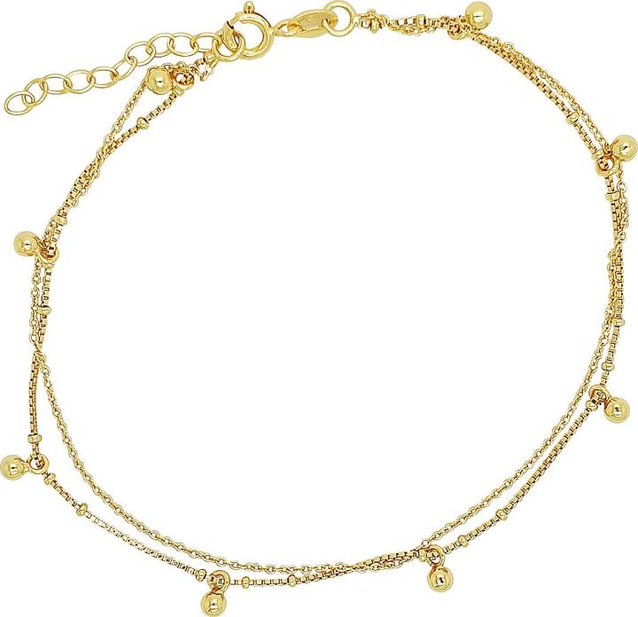 Immagine prodotto Leyda Cavigliera doppia (placcato oro 750 / oro 18 K, Argento 925, 26 cm)
